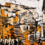 workshop-inchiostro-tempera-laura_di_bidino Scorcio del borgo di Calcata - Laura Di Bidino